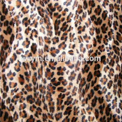 100% polyester leopard print velvet fabric for upholstery